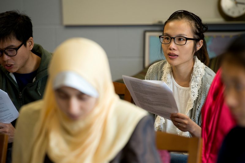 Students in a classroom